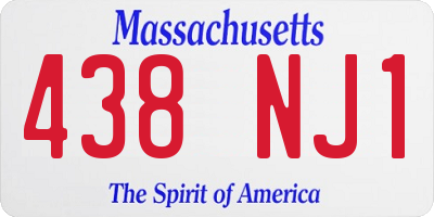 MA license plate 438NJ1