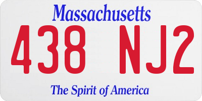 MA license plate 438NJ2