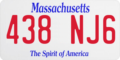 MA license plate 438NJ6