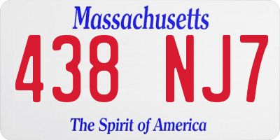 MA license plate 438NJ7