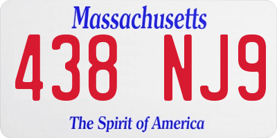 MA license plate 438NJ9