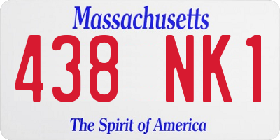 MA license plate 438NK1