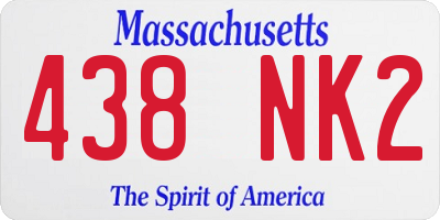 MA license plate 438NK2