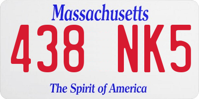 MA license plate 438NK5
