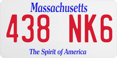 MA license plate 438NK6