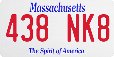 MA license plate 438NK8
