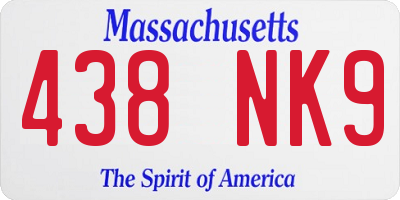 MA license plate 438NK9