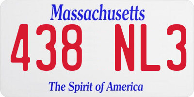 MA license plate 438NL3