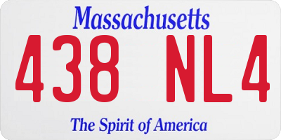 MA license plate 438NL4