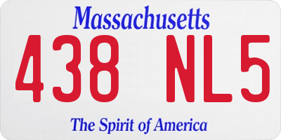 MA license plate 438NL5