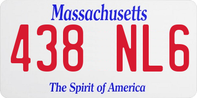 MA license plate 438NL6