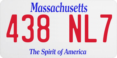 MA license plate 438NL7