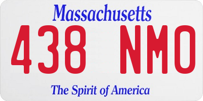 MA license plate 438NM0