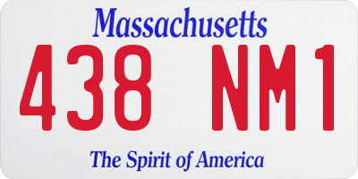 MA license plate 438NM1