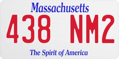 MA license plate 438NM2