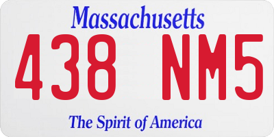 MA license plate 438NM5