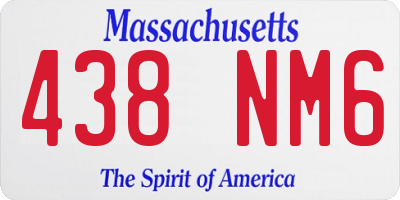 MA license plate 438NM6