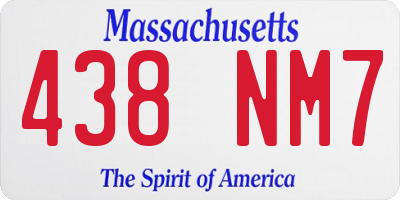 MA license plate 438NM7