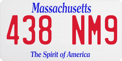 MA license plate 438NM9