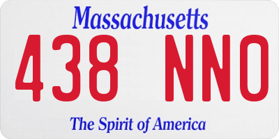 MA license plate 438NN0