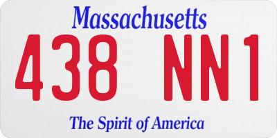 MA license plate 438NN1