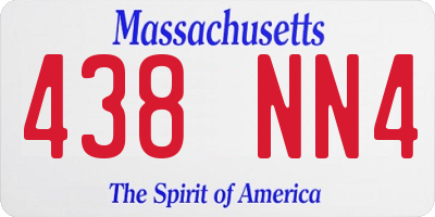 MA license plate 438NN4