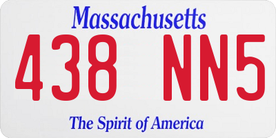 MA license plate 438NN5