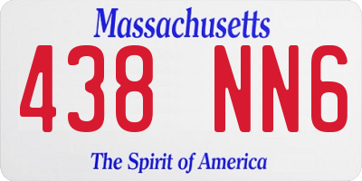 MA license plate 438NN6