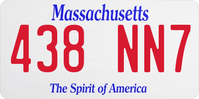 MA license plate 438NN7