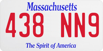 MA license plate 438NN9