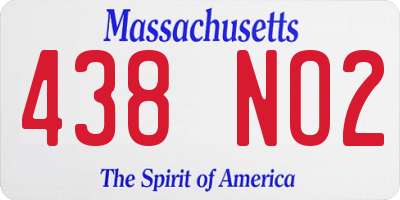 MA license plate 438NO2