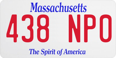 MA license plate 438NP0