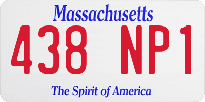 MA license plate 438NP1