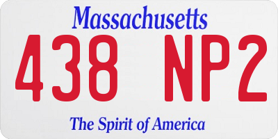 MA license plate 438NP2