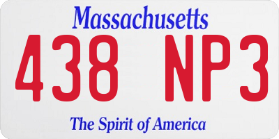 MA license plate 438NP3