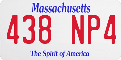MA license plate 438NP4