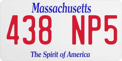 MA license plate 438NP5