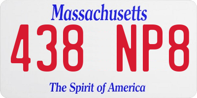 MA license plate 438NP8