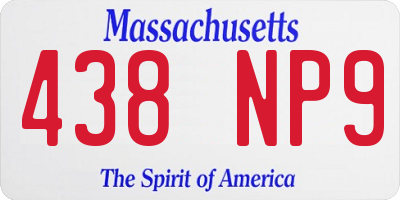 MA license plate 438NP9