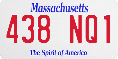 MA license plate 438NQ1