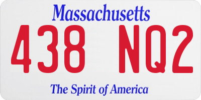 MA license plate 438NQ2