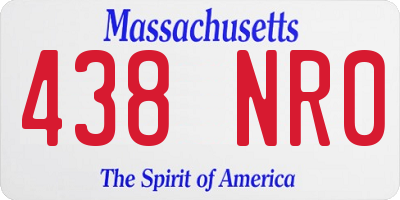 MA license plate 438NR0