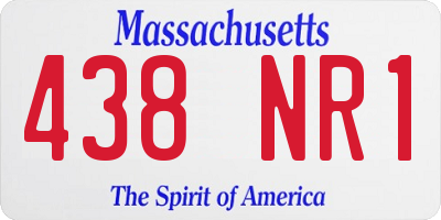 MA license plate 438NR1
