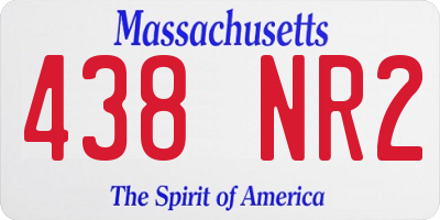 MA license plate 438NR2