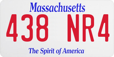 MA license plate 438NR4
