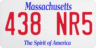 MA license plate 438NR5