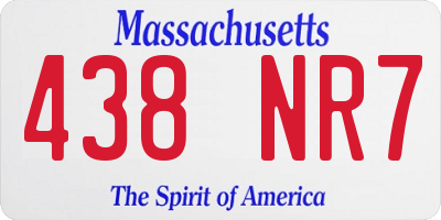 MA license plate 438NR7