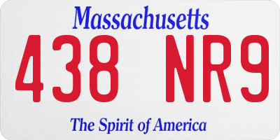 MA license plate 438NR9