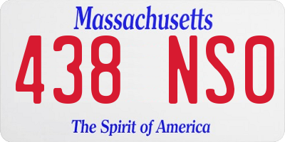 MA license plate 438NS0