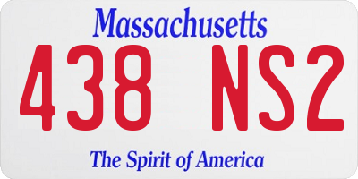 MA license plate 438NS2